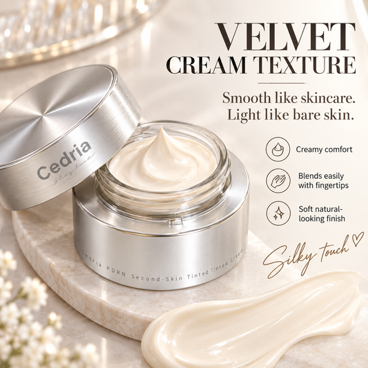 Cedria PDRN Second-Skin Tinted Cream | Soft-Blur Bare Skin Finish