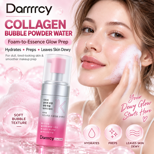 Darrrrcy Collagen Bubble Powder Water – Foam-to-Essence Hydrating Glow Prep