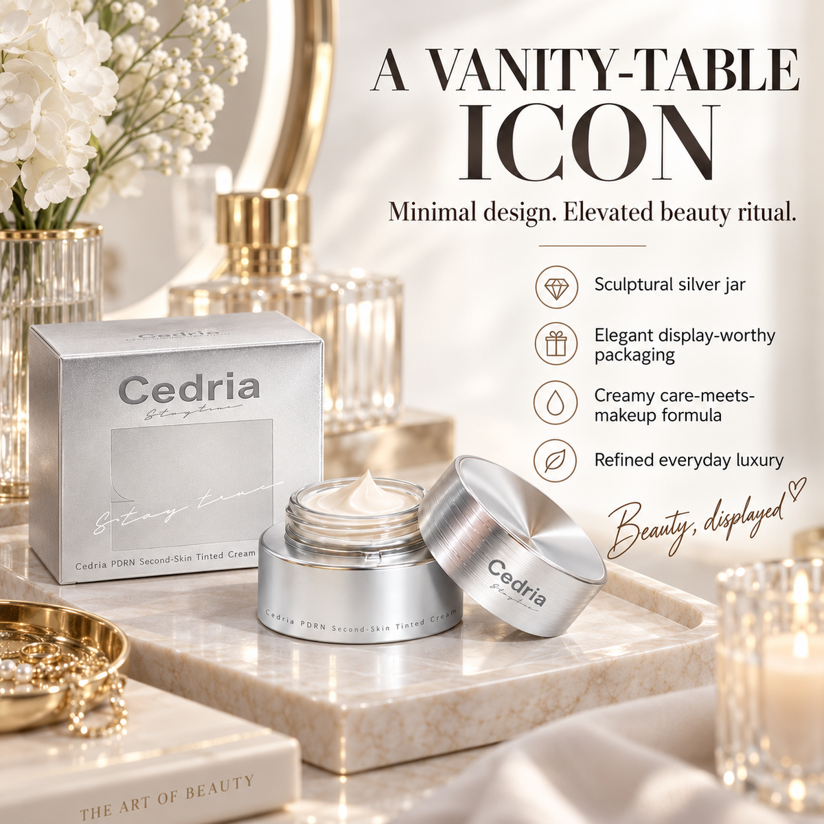 Cedria PDRN Second-Skin Tinted Cream | Soft-Blur Bare Skin Finish
