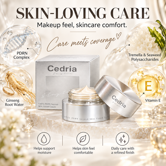 Cedria PDRN Second-Skin Tinted Cream | Soft-Blur Bare Skin Finish